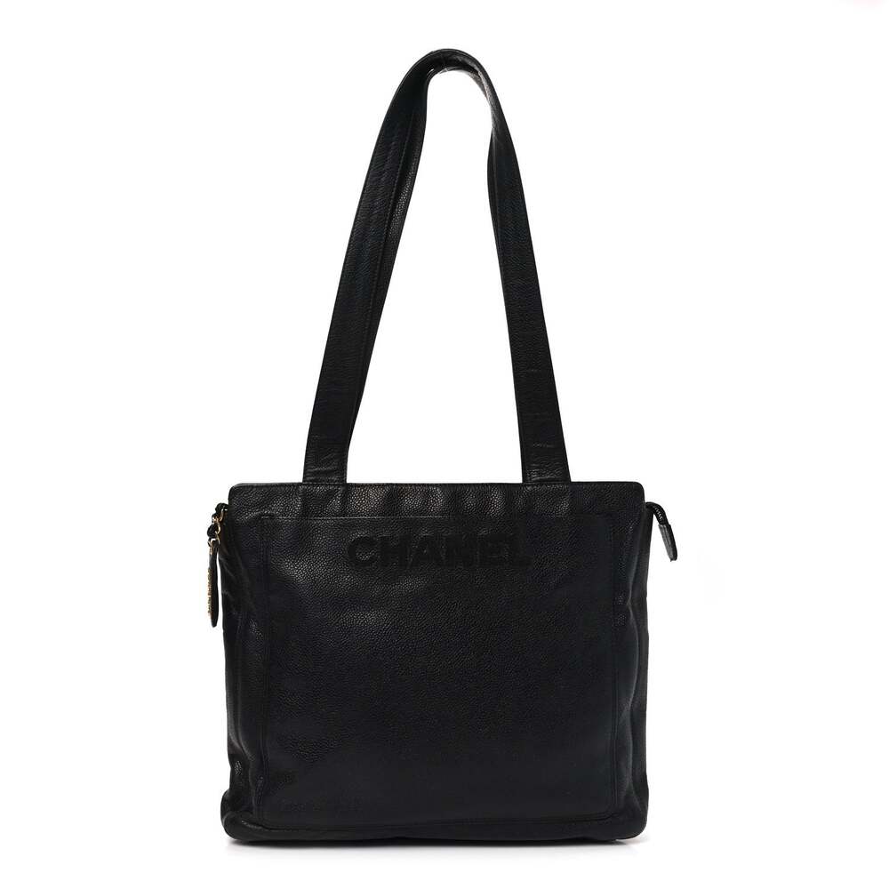 Chanel Caviar Embroidered Logo Shoulder #238019C11B